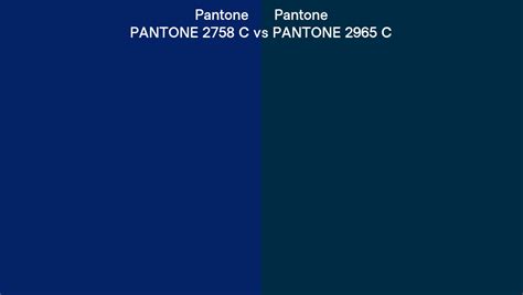 Pantone 2758 C Vs Pantone 2965 C Side By Side Comparison