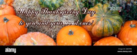 Thanksgiving Day Celebration Thank You Message Blurred Background Of