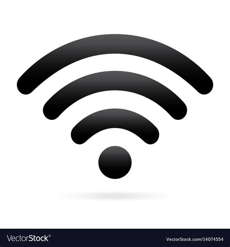 Black Wifi Icon Wireless Symbol On Isolated Vector Image