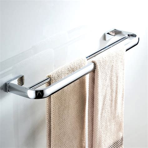 leyden bathroom chrome solid brass double towel bars wall mounted towel holders bathroom