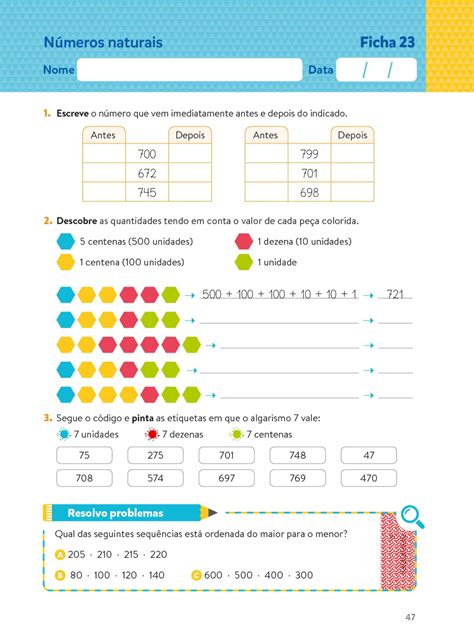 Caderno De Fichas De Matemática 2º Ano 37 Fichas GrÁtis Para Imprimir