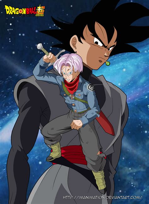 Several years have passed since goku and his friends defeated the evil boo. Dragon Ball Super - Trunks vs Black Goku by Imanimation on ...