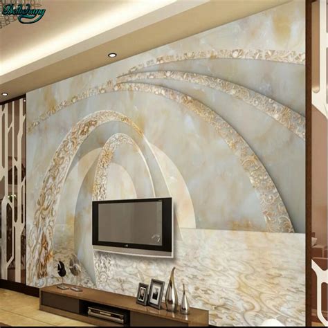 Beibehang Large Customized Marble 3d Tv Sofa Tv Living Room Bedroom