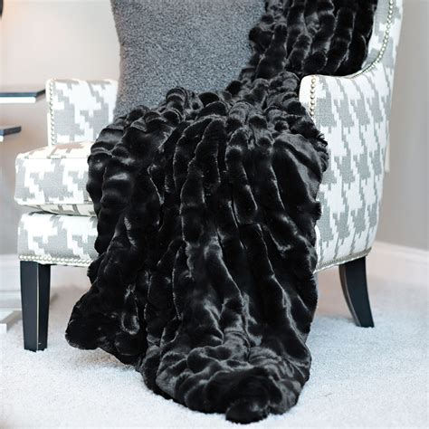 Couture Faux Fur Throw Mink Blonde Fabulous Furs Touch Of Modern