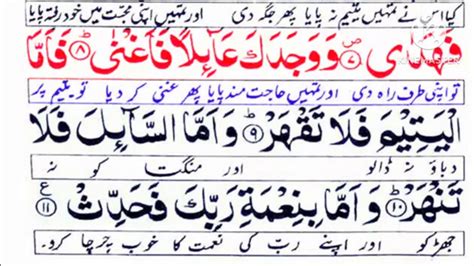 Surah Zuha With Urdu Translationrepeatdaily Tilawat E Quran Youtube