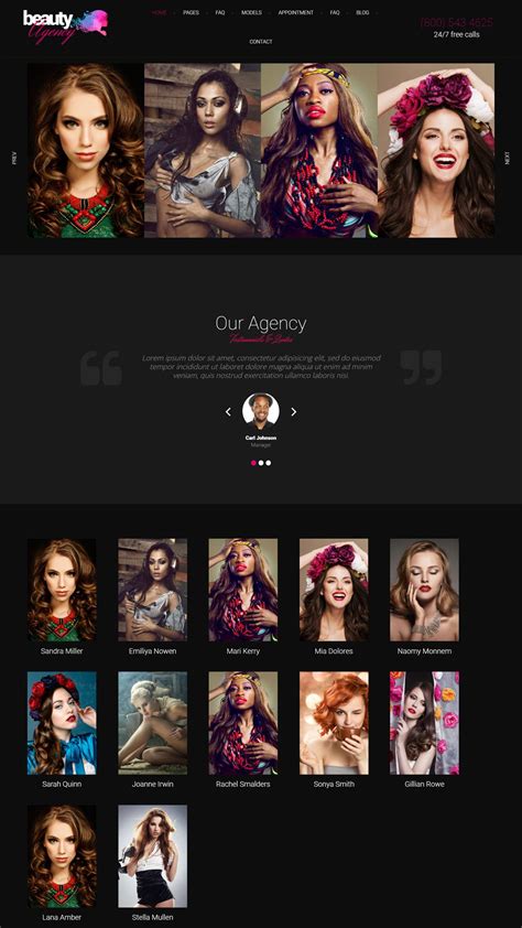 11 Best Model Agency Wordpress Themes 2023 Gomahamaya