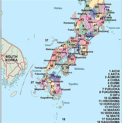 Physical And Political Map Of Japan Map Of World