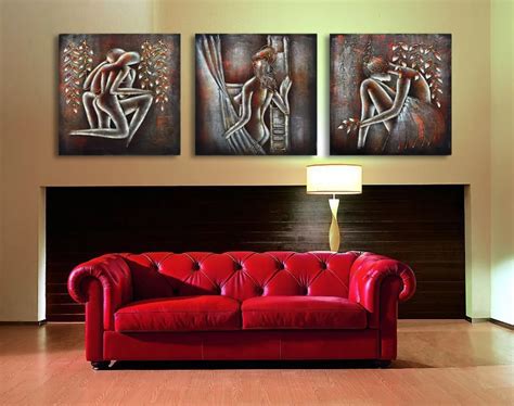 3 Pieces Wall Art Canvas Wall Picture Nude Sexy Female Lady Woman Lover Modern Wall Decor Art
