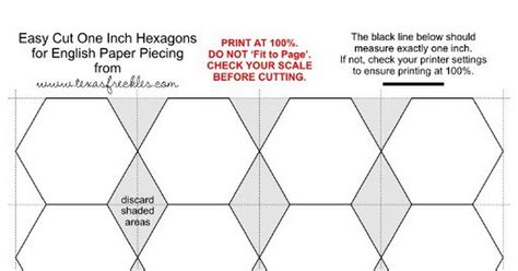 One Inch Hexagonspdf English Paper Piecing Quilts English Paper