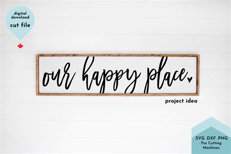 Our Happy Place Sign Graphic By Lettershapes · Creative Fabrica