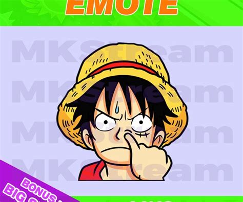 Artstation Twitch Emotes Luffy Silly Funny Face Artworks