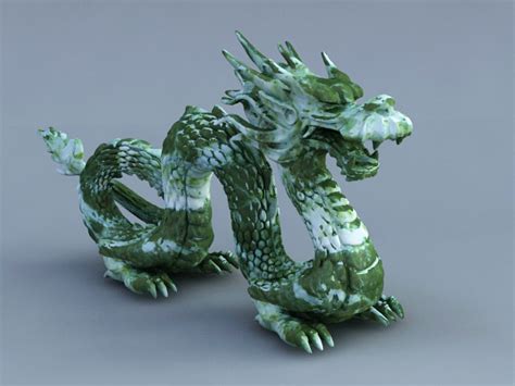 Ancient Chinese Jade Dragon 3d Model 3ds Maxobject Files Free Download