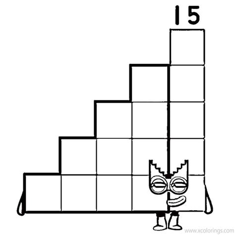 Numberblocks Coloring Pages Number 15 Coloring Pages Coloring Pages