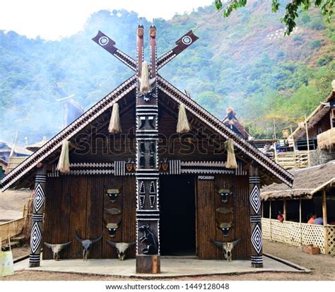 Morung Youth Dormitory Pochury Tribe Displayed Stock Photo