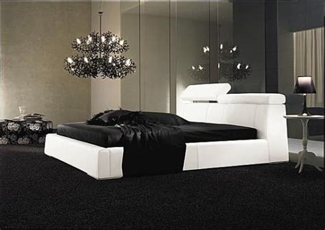 The rich, smooth surface of plush carpet makes it an appealing choice for relaxed, informal areas of your home. Elegant black carpet in bedroom. | Carpet Tips | Pinterest ...