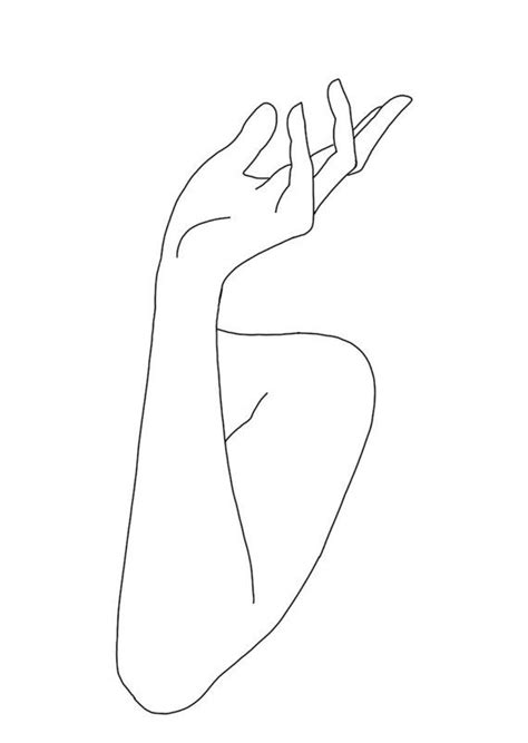 Framed Or Unframed Womans Hand Line Drawing Illustration Etsy Uk