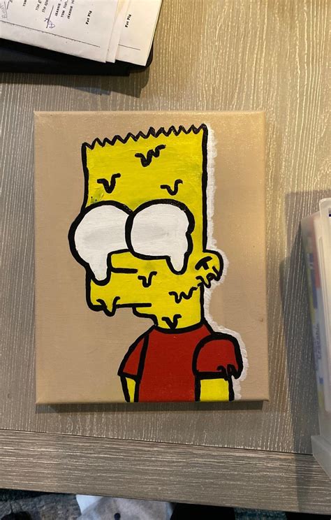 Easy To Draw Trippy Simpsons Drawings Simpson Bart Cartoon Trippy Drawing Cool Painting