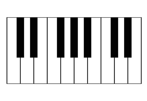 Die noten auf der klaviatur. Klaviatur Zum Ausdrucken
