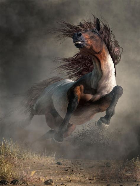 Frenzy Digital Art By Daniel Eskridge Horses Horse Painting Horse
