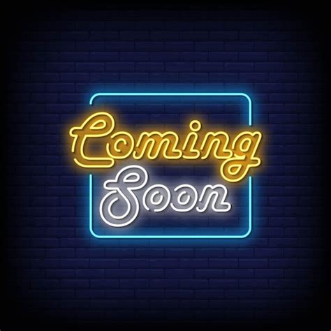 Premium Vector Coming Soon Neon Signs Style Text Vector