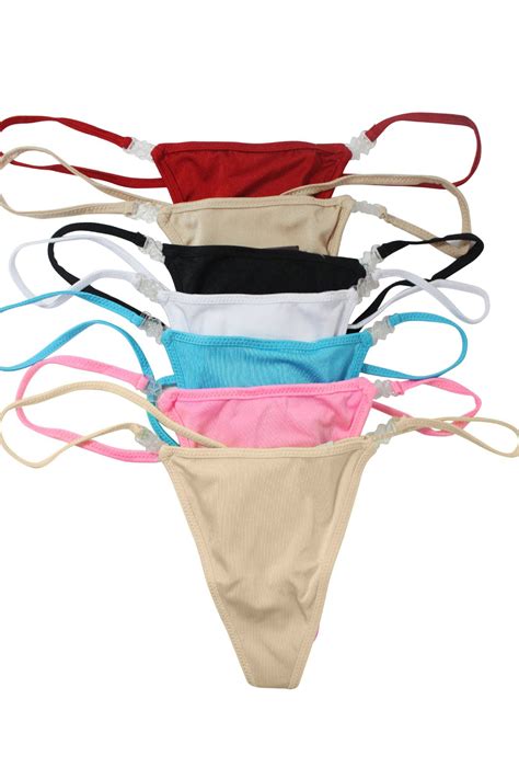 Pack Womens Sexy Mini Thong Micro G String Underwear Panties Lingerie