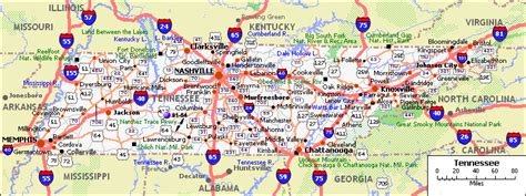Tennessee Route Map