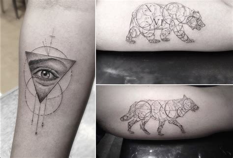 The best choice for your new tattoo…ο tattoo artist μανος θα επιμεληθει το. Elegant Fine Line Geometric Tattoos by Dr. Woo - Picsgen