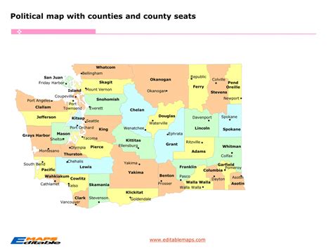 Washington County Map Editable Powerpoint Maps
