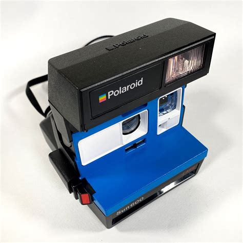 Polaroid Sun 600 With Upcycled Blue And White Face Refreshed Cleaned