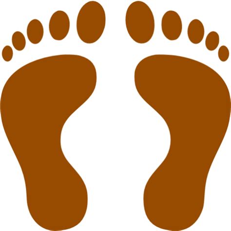Brown Human Footprints Icon Free Brown Footprint Icons