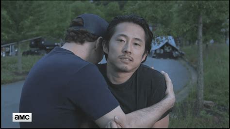 Steven Yeun Perfectly Captures What Its Like To Receive Hugs When You