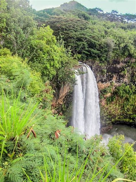 Kauai Hawaii Waterfall Mountains Waterfalls Maui Kauai Hawaii