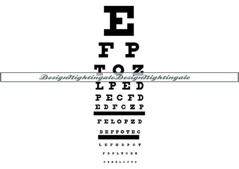 Eye Test Chart Svg Snellen Chart Svg Eye Exam Svg Eye Test Etsy