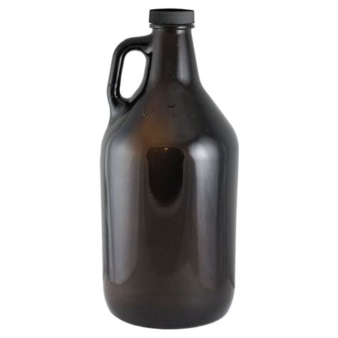 Amber 64oz Glass Beer Growler Or Water Bottle With Cap Beer Growler