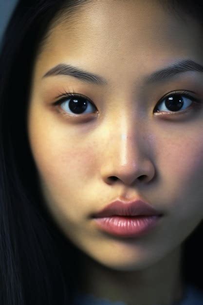 Premium Photo Portrait Of A Beautiful Asian Woman Looking At Camera Close Up