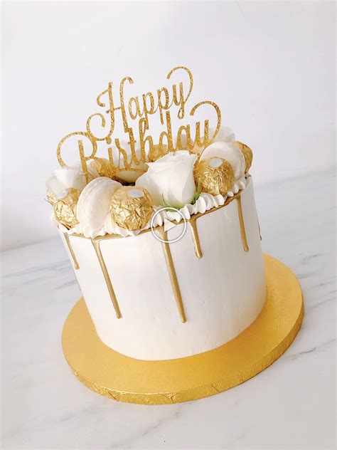 Weddingcakes Happybirthday Cake Gold 25th Birthday Cakes Golden