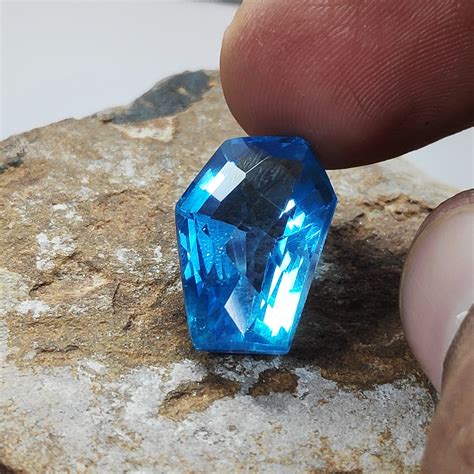 Swiss Blue Topaz Natural Blue Topaz Fancy Blue Topazrare Etsy