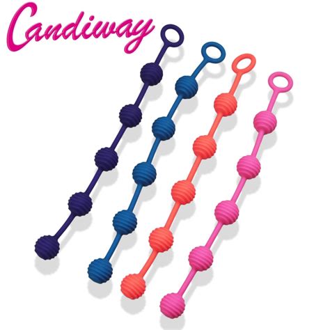 candiway 28cm anal beads chain g spot anal balls bead chain butt plug anal toys silicone anus