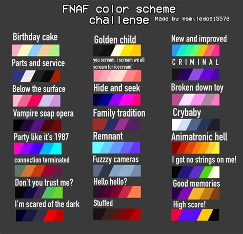 Fnaf Color Challenge By Coolcat17786 On Deviantart