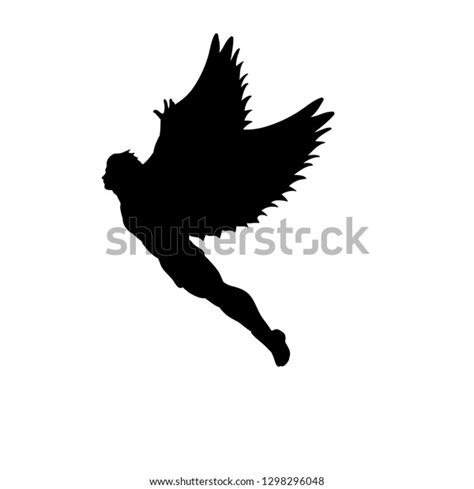 Flying Man Icarus Silhouette Mythology Symbol Fantasy Tale