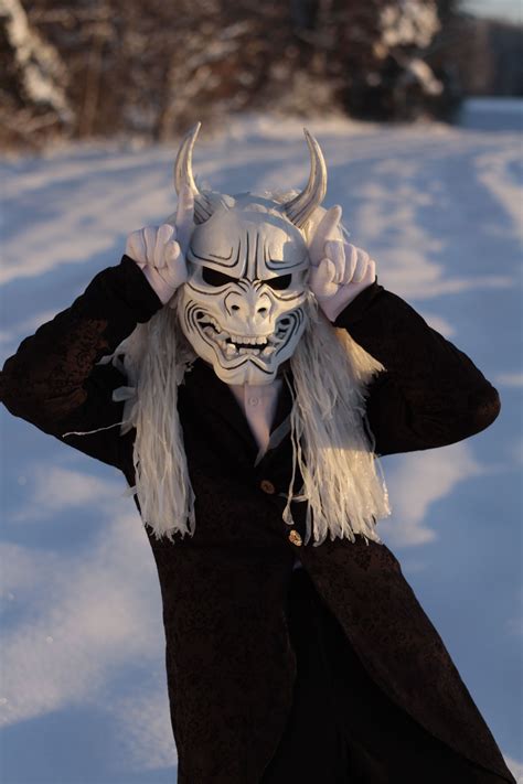 Oni Mask Hannya Japanese Demon Full Face Kabuki Samurai - Etsy | Oni