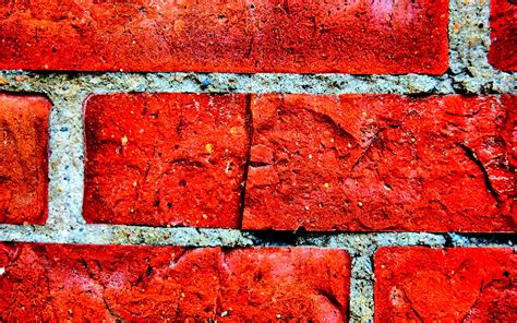 Pattern Brick Bricks Texture Abstract Red Bokeh Wallpaper