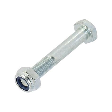 M12 X 80 Plated High Tensile Bolts And Nylon Lock Nuts Pk 10