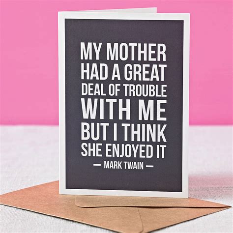 Motherly Love Funny Mothers Day Card By Doodlelove