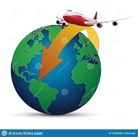 Ejemplo Del Vector Del Viaje Del Mundo En Aeroplano Ilustraci N Del