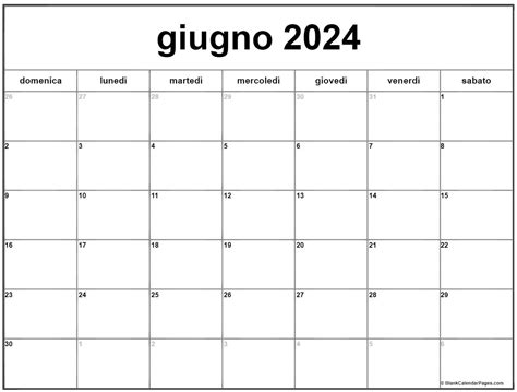 Calendario Mensile Da Stampare 2024 Giugno Hanna Kikelia