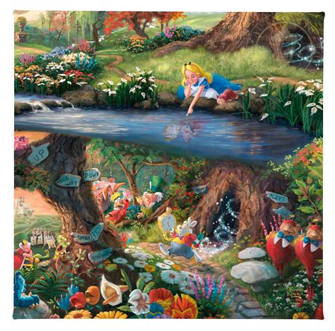 Disney Alice In Wonderland 14 X 14 Gallery Wrapped Canvas Thomas