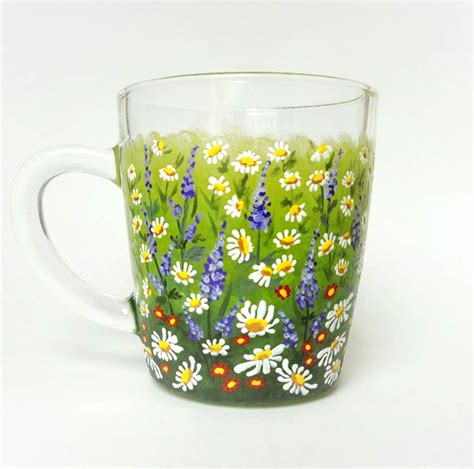Flower Coffee Mug Unique Mugs Handmade Plant Mug Bridesmaid Etsy