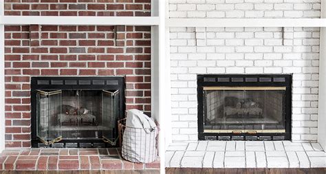 Paint Brick Fireplace Home Interior Design