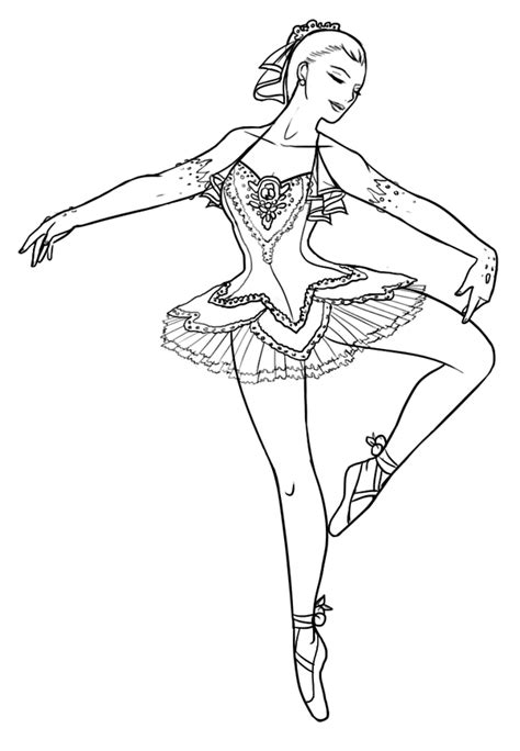Ballerina Nutcracker Coloring Page Printable Ballet Coloring Sheet